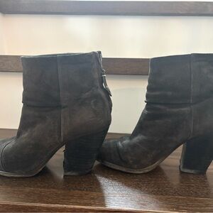 Rag and Bone Black Suede Ankle Booties